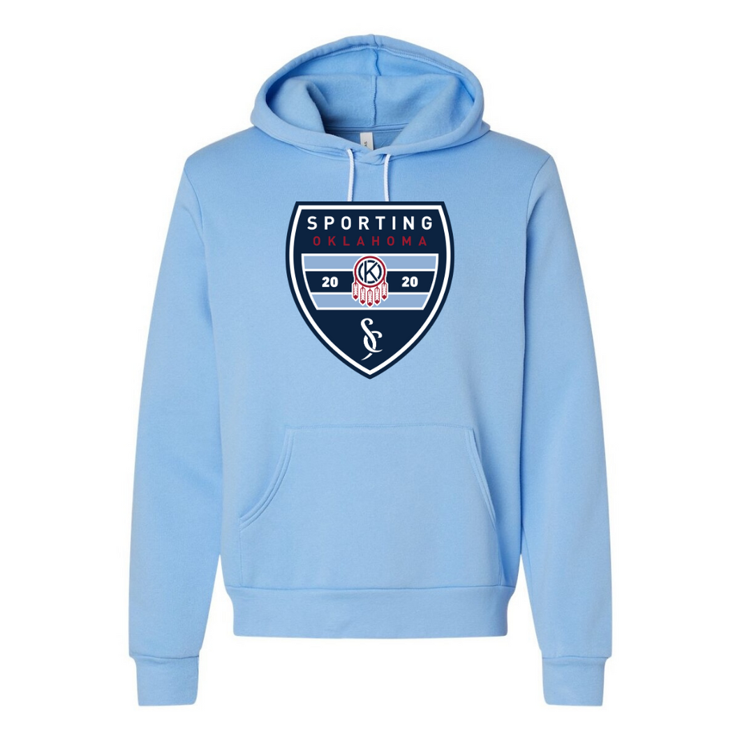 New Adult Unisex Hoodie with Sporting Badge (Sporting Blue)