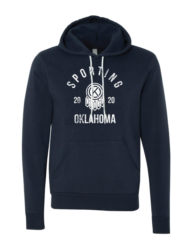 Adult Unisex Hoodie with Sporting Shield est. 2020 (Navy)